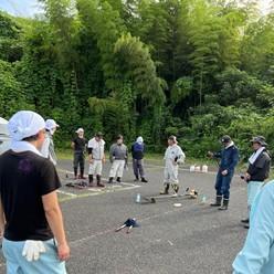 作業当日、打合せの様子