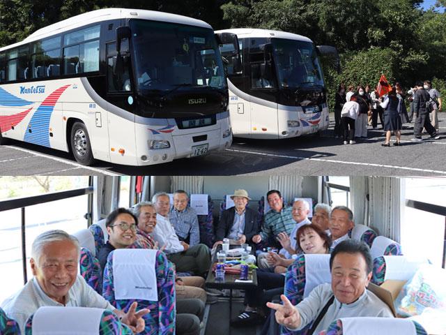 道中も楽しいバス旅です