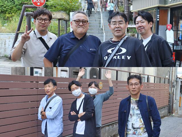 石段街、中高年組は膝に堪えます